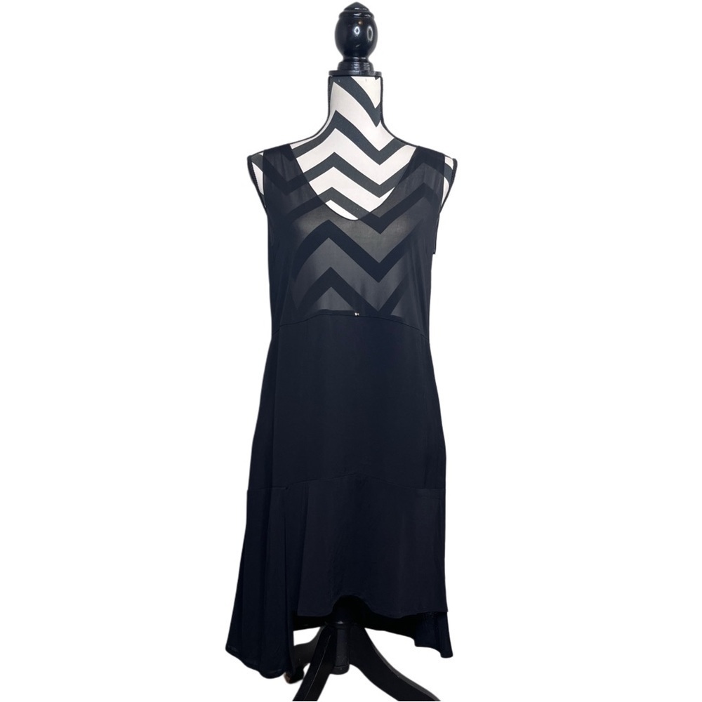 MaxMara Sportmax Witchy Sheer Mesh Silk Sleeveless Slip Dress Sz M